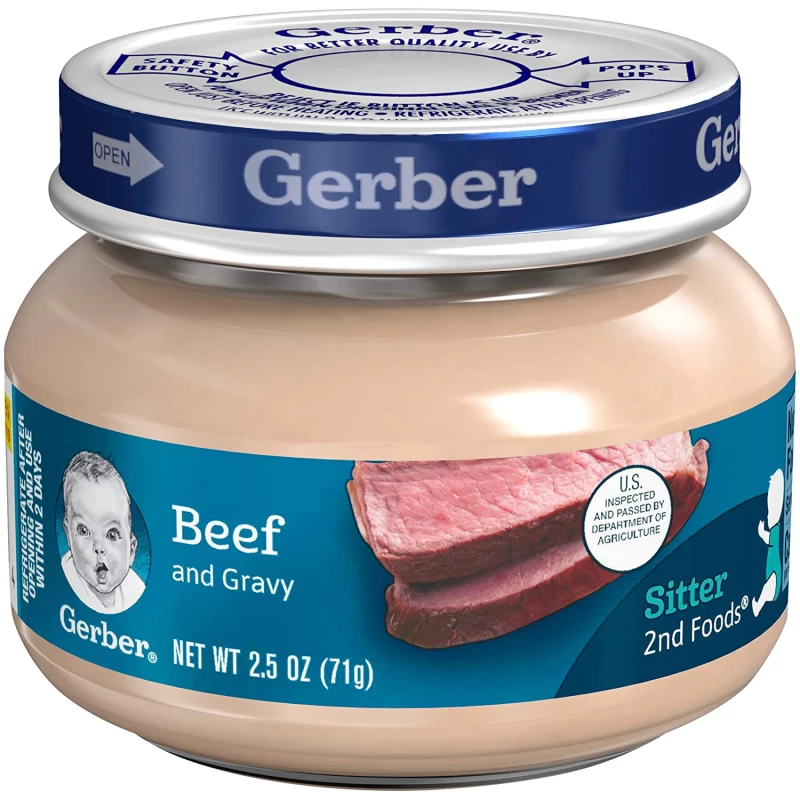 Wholesale Gerber 2nd Foods, Beef and Gravy, 2.5-Ounce Jars (Pack of 12)