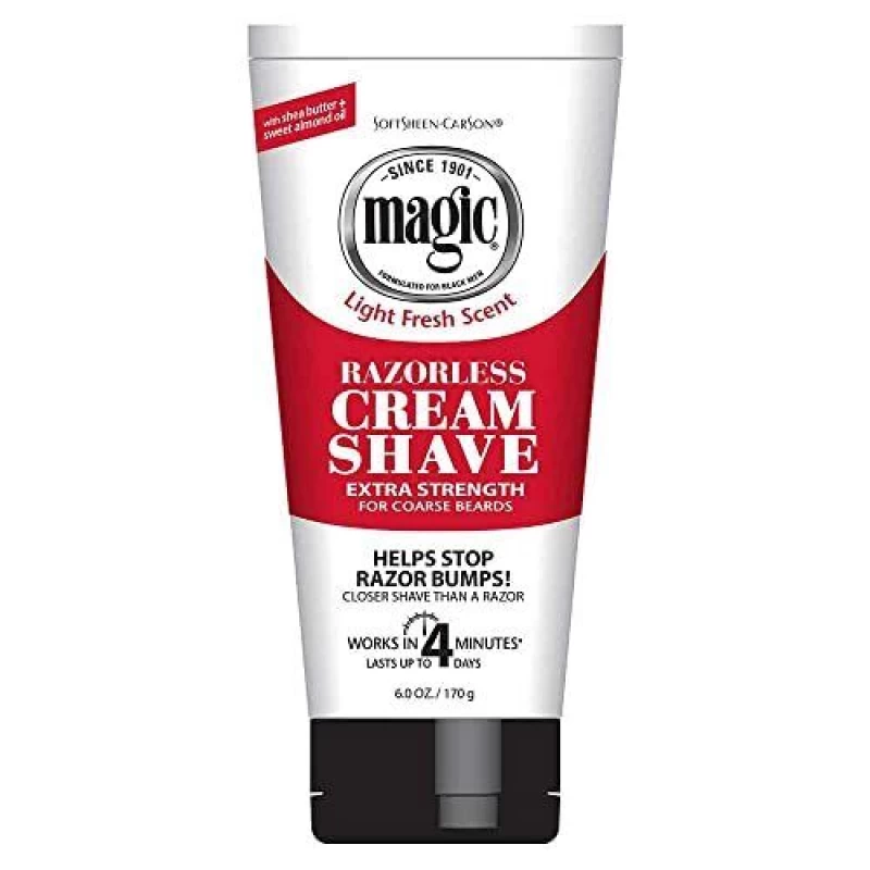 Wholesale MAGIC Razorless Cream Shave Extra Strength, 6 Ounce, (Pack of 3)