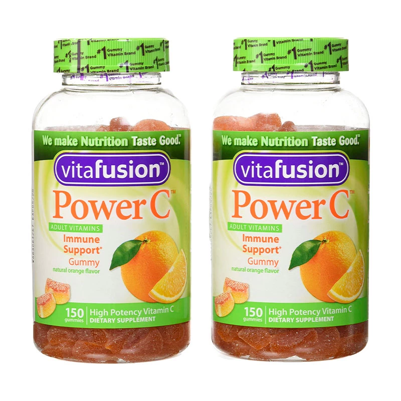 Wholesale Vitafusion Power C Adult Vitamins Gummy, Immune Support, Natural Orange 150 ea (Pack of 2)