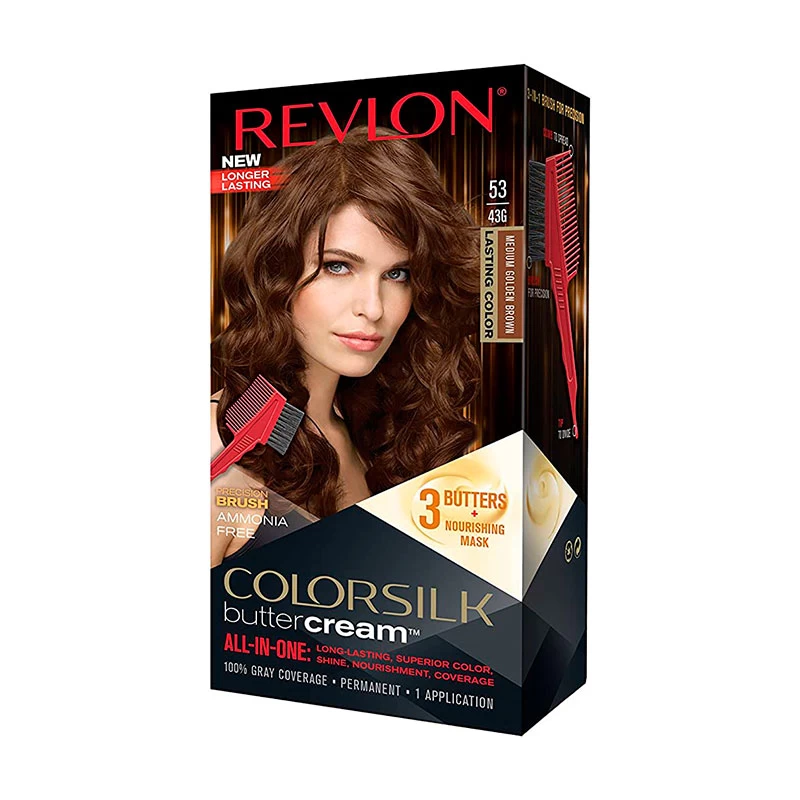 Wholesale Revlon Colorsilk Buttercream Hair Dye, Medium Golden Brown, 1 Count