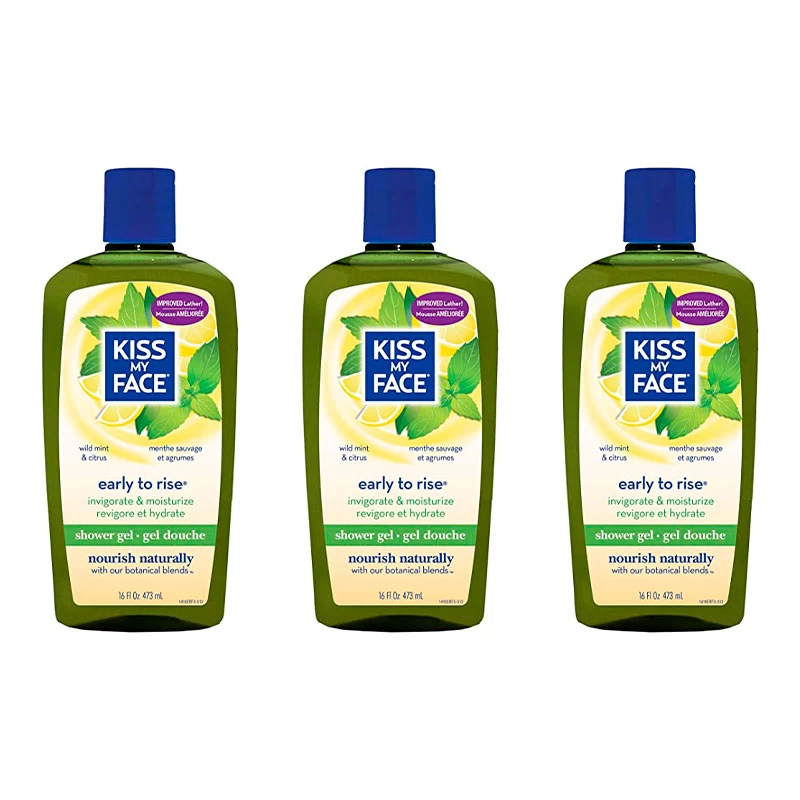 Wholesale Kiss My Face Early-to-Rise Moisturizing Shower Gel, Bath and Body Wash, 16 oz (Pack of 3)