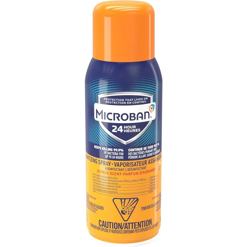 Microban Sanitizing Spray 24hr Citrus Scent 12.5oz